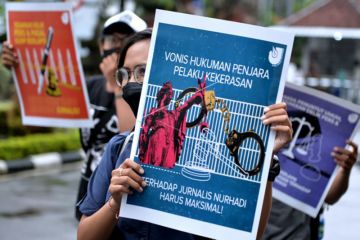 Aksi solidaritas jurnalis Bali