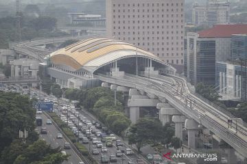 Progres pembangunan LRT di Jakarta