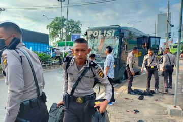 Bus SPN Polda Jambi tabrakan dengan truk tewaskan satu siswa