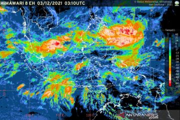 BMKG: Seruakan massa udara dingin pengaruhi dominasi hujan hari ini