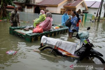 Banjir terjadi di sembilan daerah di Sulawesi Selatan