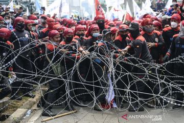 Demo buruh di Jakarta