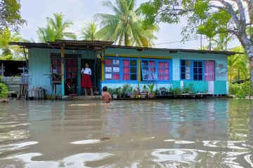 Kampung di pesisir Mimika terdampak banjir rob