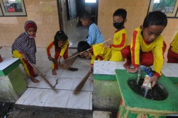 Pengungsi banjir di Klaten