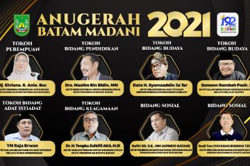 Delapan tokoh terima Anugerah Batam Madani 2021