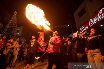 Parade jelang Natal di Betlehem