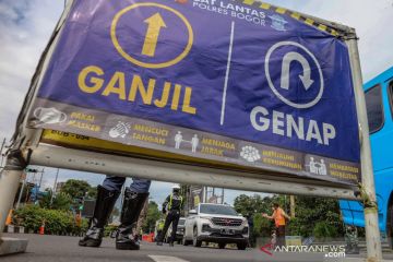 Penerapan sistem ganjil genap di Puncak Bogor