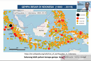 BRIN: Harus lebih serius mitigasi potensi gempa 100 tahun ke depan