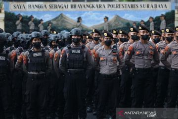 Pengamanan malam Tahun Baru 2022 di Surabaya