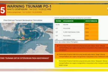 BMKG Palu imbau warga tidak panik karena gempa 7.5 M di Laut NTT