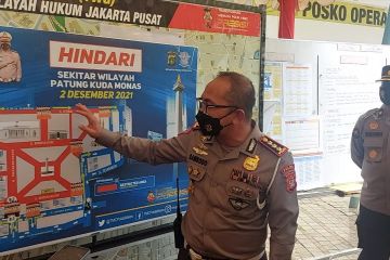 Polda Metro Jaya tutup jalan sekitar Patung Kuda dan Monas