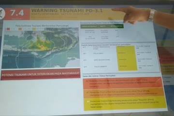 Terasa di Maluku,  BMKG Ambon pantau pergerakan gempa M7,4