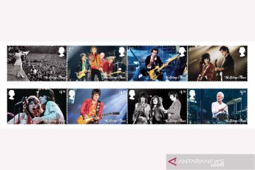 Royal Mail abadikan band The Rolling Stones dalam satu set prangko khusus