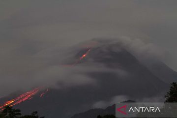 Luncuran lava pijar Gunung Merapi