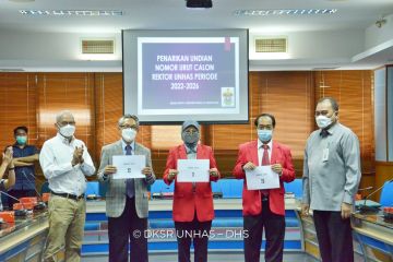 Tiga calon Rektor Unhas ikuti penarikan nomor urut