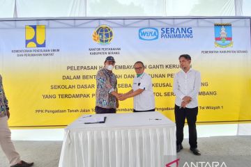 KemenPUPR Serahkan Lahan dan Bangunan SDN Seba Terdampak Tol Serpan