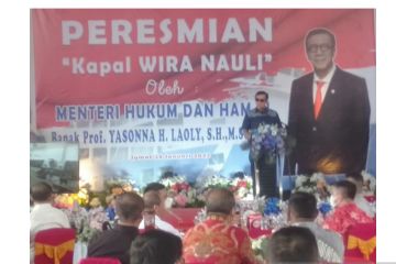 Menkumham resmikan KM Wira Nauli beroperasi di Pelabuhan Gunungsitoli