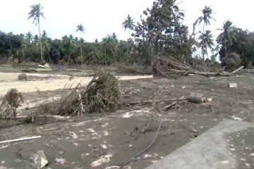 Rekaman kerusakan pasca letusan gunung berapi di Tonga
