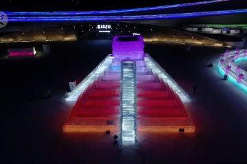 Replika Piramida Kukulkan warnai Dunia Es dan Salju Harbin