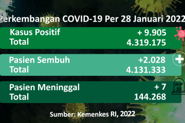 Terus melonjak, kasus konfirmasi harian nasional tembus 9.905 