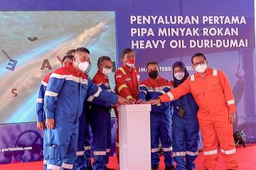 Pertagas sukses uji coba penyaluran minyak perdana proyek pipa Rokan