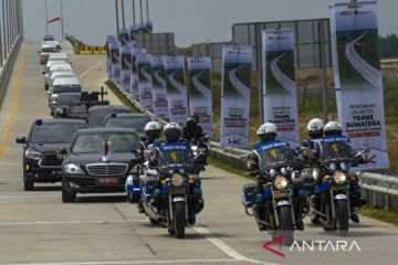 Presiden Jokowi resmikan tol trans Sumatera ruas Binjai-Stabat