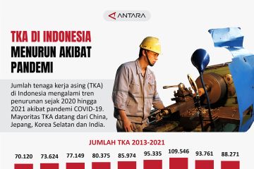 TKA di Indonesia menurun akibat pandemi