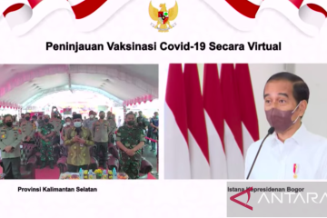 Presiden perintahkan TNI-Polri percepat vaksinasi dosis kedua Kalsel