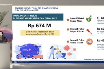 Sri Mulyani: Insentif fiskal bidang bea dan cukai capai Rp674 miliar