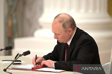 Putin teken dekret pengakuan dua "republik merdeka" di Ukraina timur