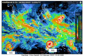 BMKG pantau bibit siklon tropis di perairan NTT dan Samudra Hindia