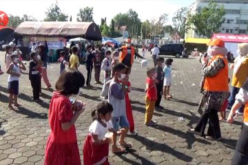 Suasana pemulihan trauma anak korban gempa Pasaman Barat