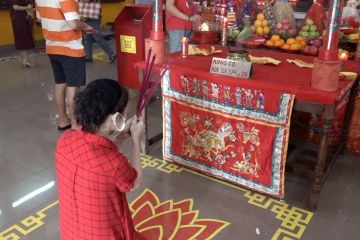 Ibadah Imlek di Wihara Amurva Bhumi dilakukan dengan prokes ketat