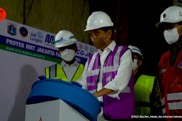 Presiden Jokowi resmikan pengeboran terowongan MRT Jakarta fase 2A