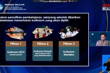 Mendikbudristek bebaskan sekolah gunakan tiga opsi kurikulum