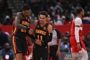 Hawks tutup pekan ini dengan kemenangan 117-114 di markas Wizards