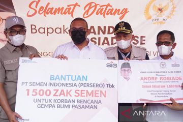 SIG salurkan 1.500 sak semen untuk penanggulangan gempa Pasaman Barat