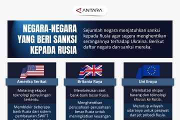 Negara-negara yang beri sanksi kepada Rusia