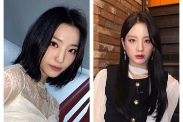 Lee Saerom dan Jang Gyuri fromis_9 positif COVID-19