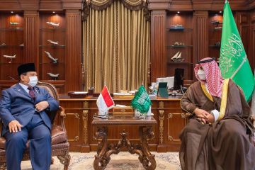 Menhan disambut Putra Raja Arab Saudi bahas kerja sama bilateral