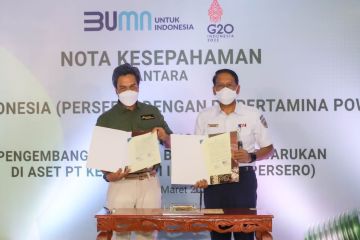 KAI - Pertamina NRE teken MoU pengembangan energi terbarukan