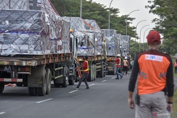 Kedatangan logistik MotoGP Mandalika