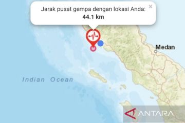 Gempa 5,2 guncang Provinsi Aceh