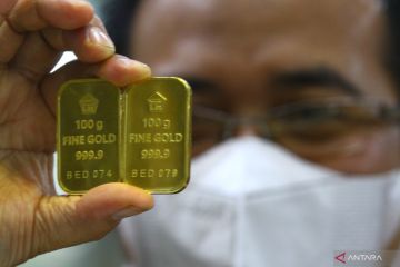 Harga emas Antam hari ini turun Rp1.000 jadi Rp1,053 juta per gram