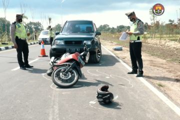 Polisi gelar simulasi kecelakaan lalu lintas dukung MotoGP