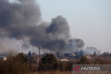 Rudal Rusia hancurkan hanggar perbaikan pesawat di Lviv Ukraina
