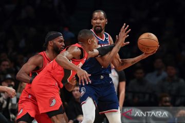 Kevin Durant borong 38 poin, Nets atasi Trail Blazers 128-123