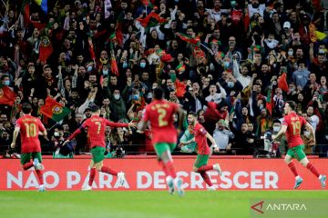 Portugal amankan tiket ke Piala Dunia 2022 usai menang 2-0 atas Makedonia Utara