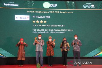 PT Timah raih dua penghargaan TOP CSR Awards 2022