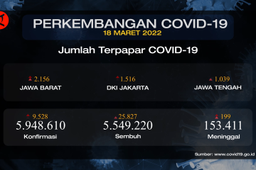 9.528 pasien positif COVID-19 dari 175.820 spesimen